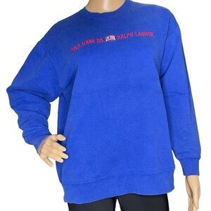 Vintage Polo Jeans Co Ralph Lauren blue flag sweatshirt small